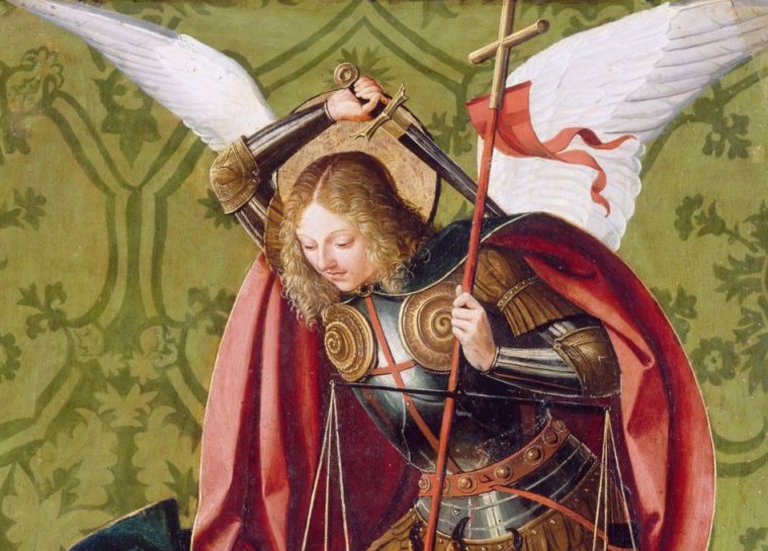 St. Michael Medieval Print I, Medieval Art, Home Decor, Mythology 