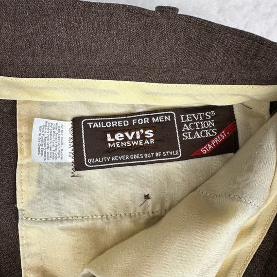 Vintage 80's Levi’s Action Slacks Sta-Prest Size … - image 4