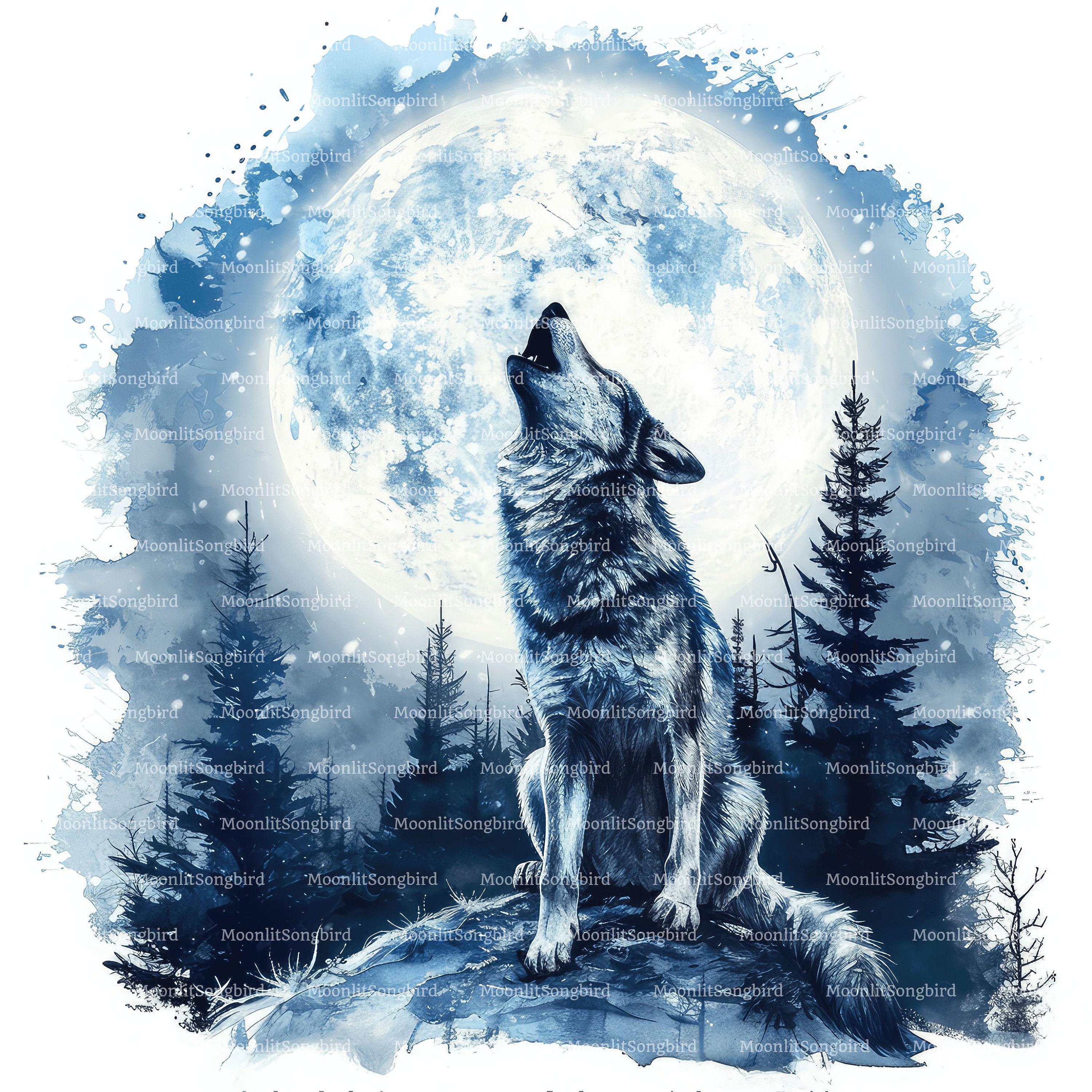 Wolf Howling At Full Moon Clip Art Wolf Howling To Full Moon Stock Wolf Howling At Full Moon Clip Art Wolf Howling To Full Moon Stock