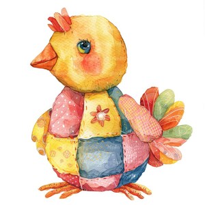 10 Patchwork Chick Clipart (images Only!) Digital Download, Printable ...