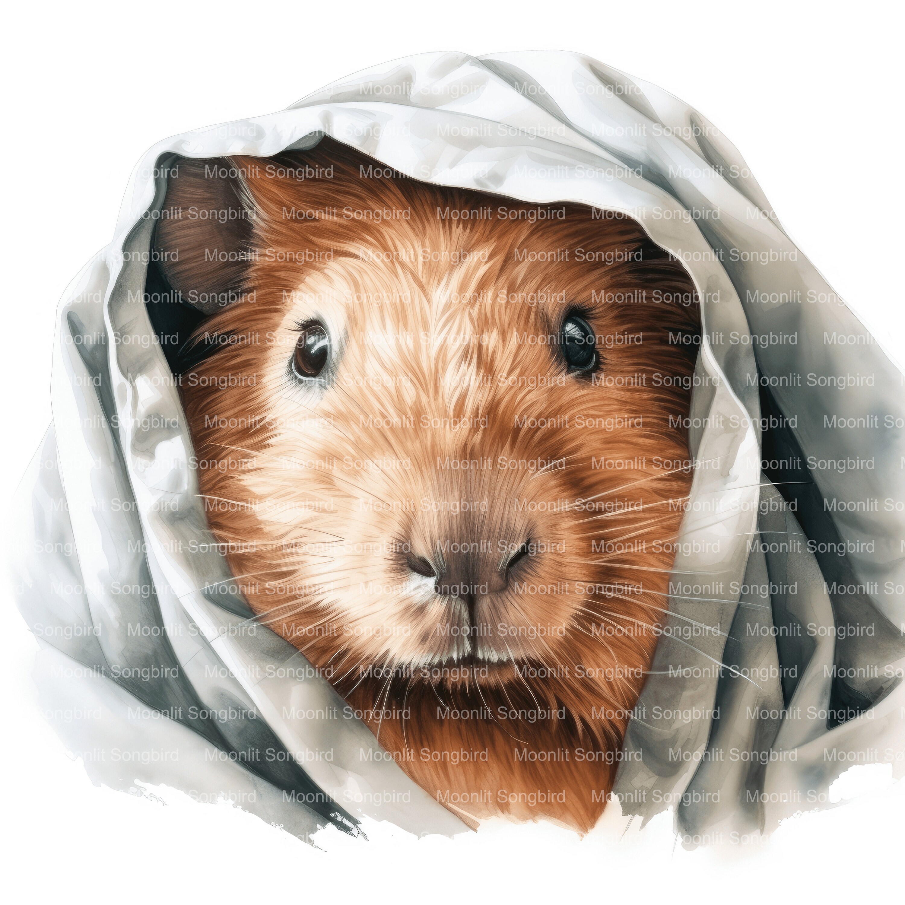 14 Capybara in Blanket Clipart, Digital Download, Printable Watercolor Images, Paper Crafts ...