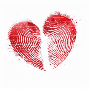 10 corazones de huellas dactilares, clipart, descarga digital, clipart de acuarela imprimible, manualidades de papel, colorido, rojo, JPG de alta calidad, diario basura