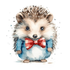 12 clipart de ouriço de Natal, download digital, clipart de aquarela para impressão, alta resolução, JPG de alta qualidade, diário de lixo, artesanato em papel