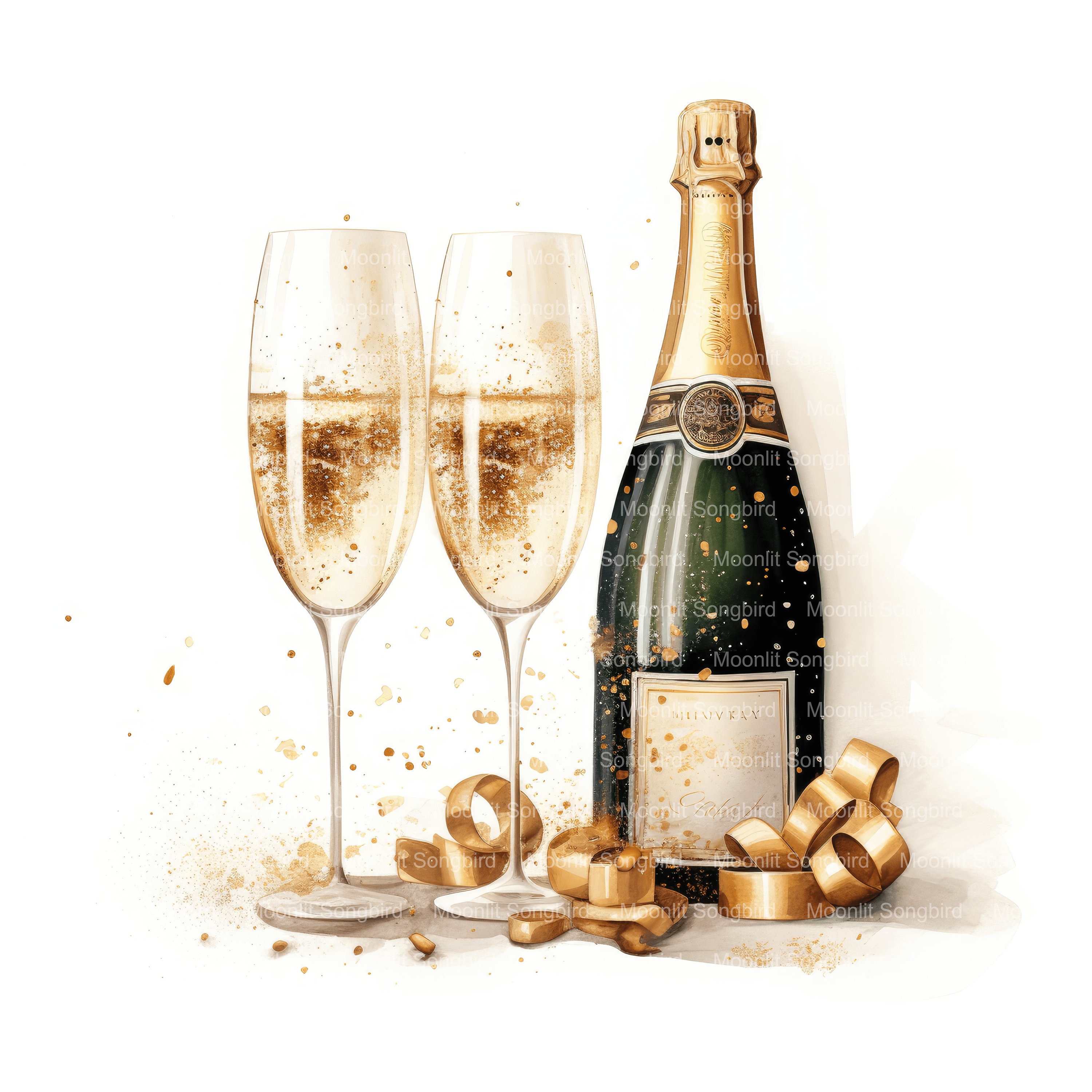 版画 ポスター【CHAMPAGNES &VINS BLANCS】2点¥10380 Jean Milan Carte Blanche Blanc de Blancs Brut Champagne NV