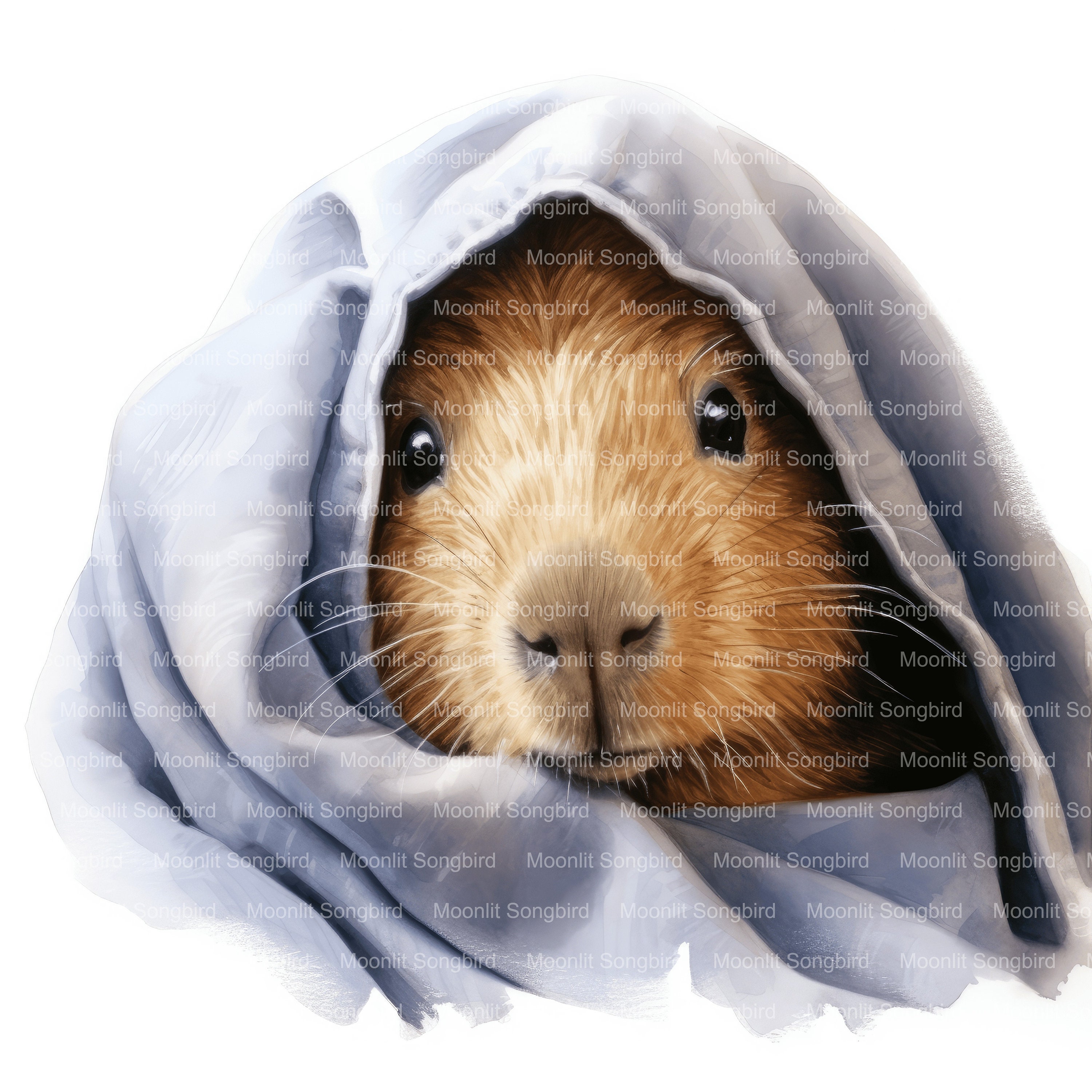 14 Capybara in Blanket Clipart, Digital Download, Printable Watercolor Images, Paper Crafts ...