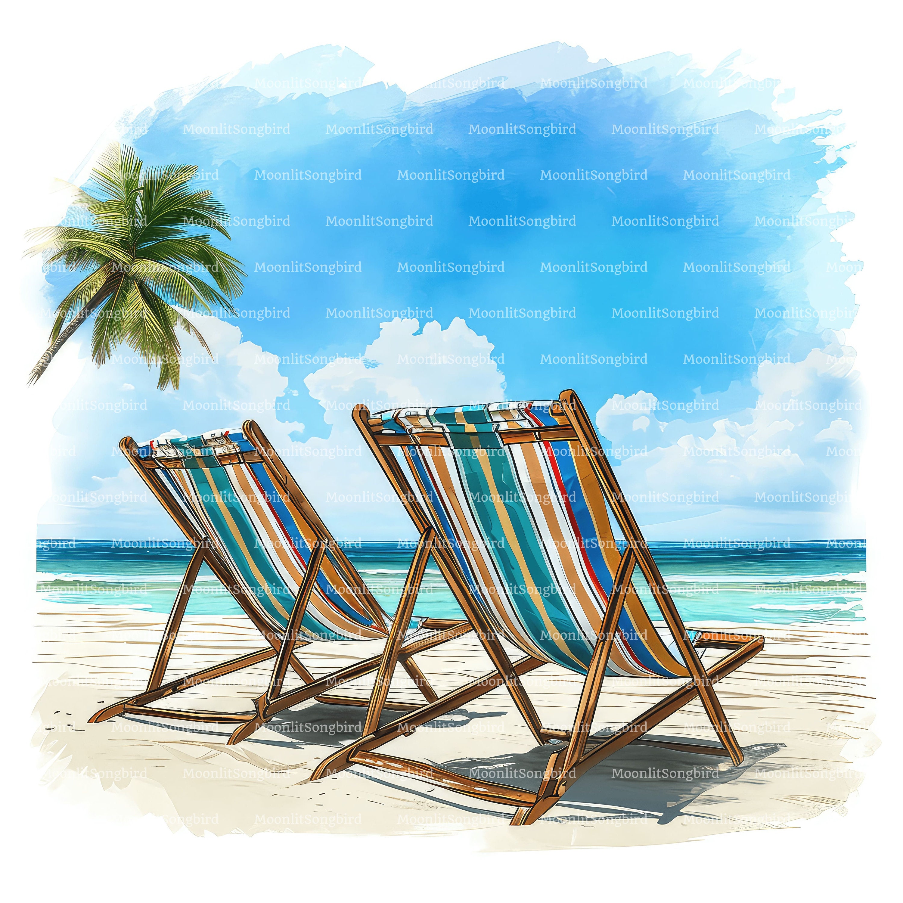Beach Chairs Clip Artnull