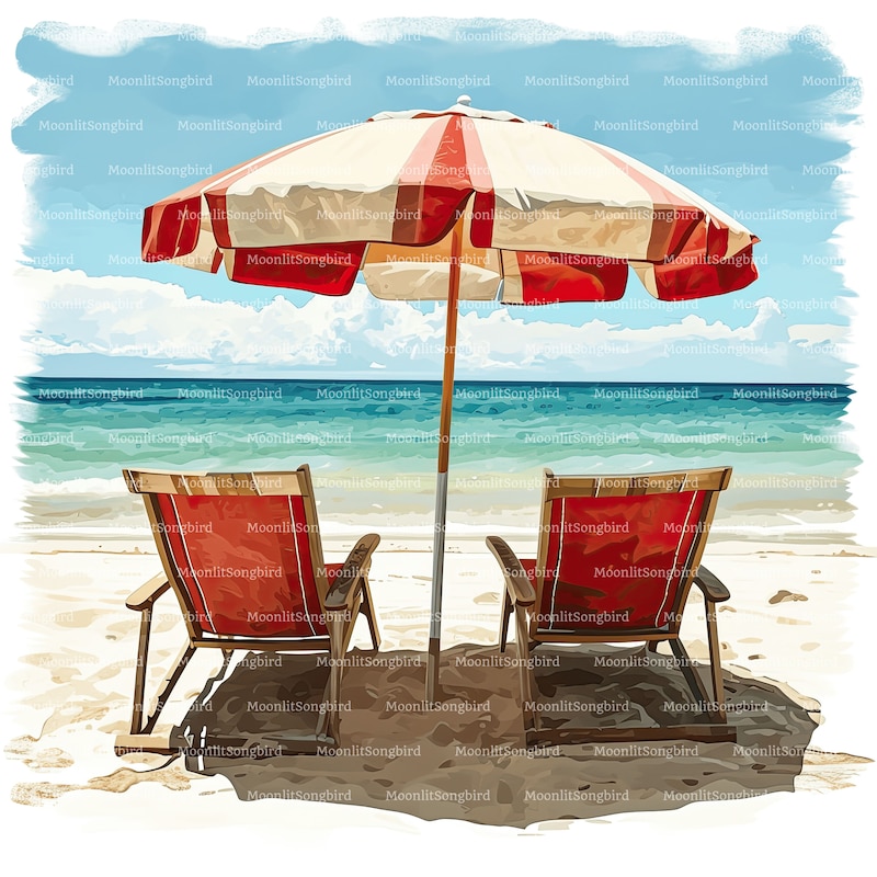 Watercolor Beach Umbrella Etsy watercolor-beach-umbrella-etsy