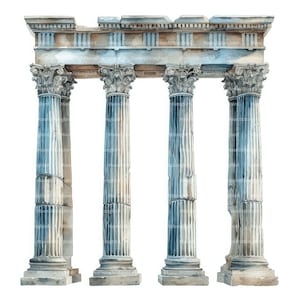 10 antiche colonne greche Clipart, download digitale, immagini acquerello stampabili, lavori di carta, mondo classico, Grecia, JPG, Junk Journal
