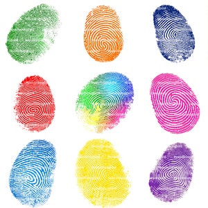 Clipart d'empreintes digitales de 9 couleurs, téléchargement numérique, clipart aquarelle imprimable, créations en papier, arc-en-ciel, JPG coloré, haute qualité, journal indésirable