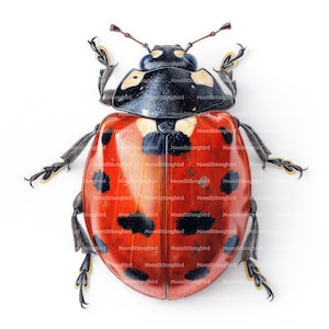 10 cliparts coccinelle, téléchargement numérique, clipart aquarelle imprimable, créations en papier, coccinelle, coccinelle, coccinellidae, JPG, journal indésirable