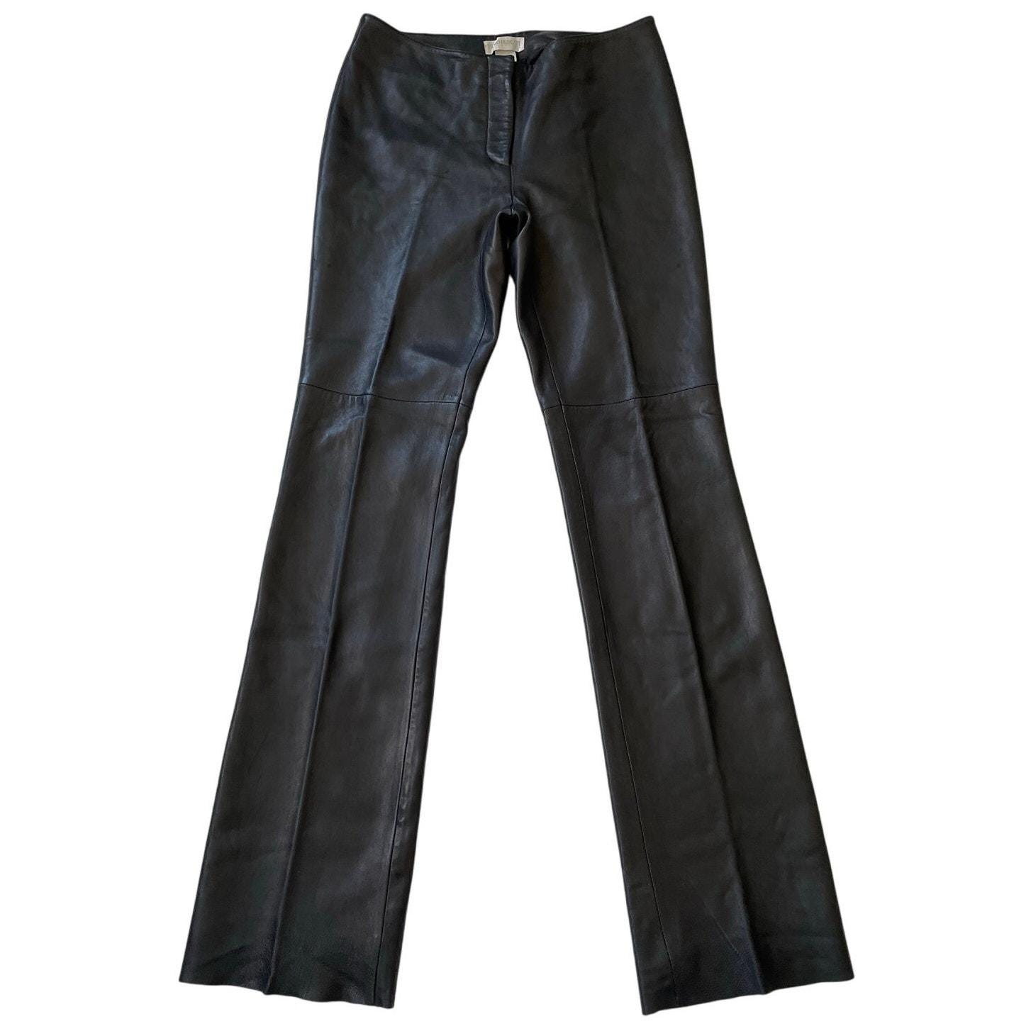90s- HUGO BUSCATI COLLECTION 本革レザーフレアパンツ Hugo Buscati Pants - Etsy