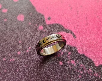 fidget spinning ring sterling silver