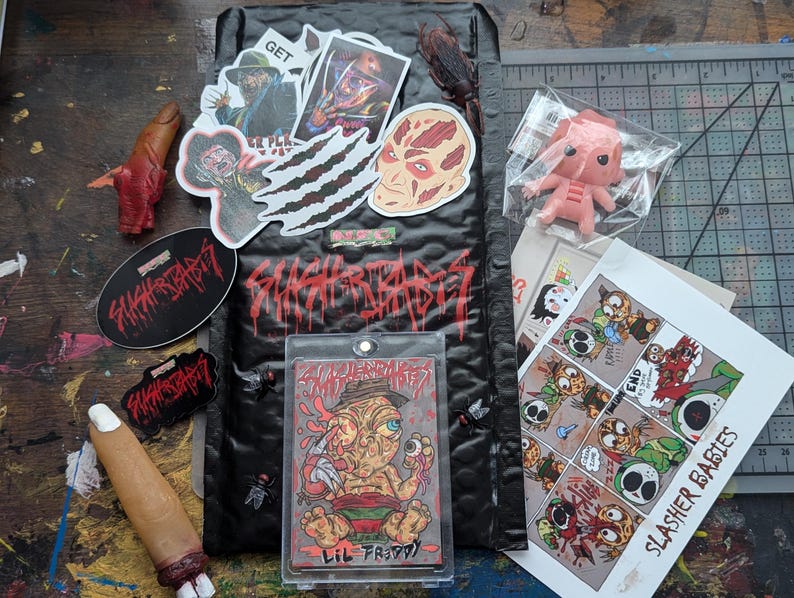 Slasher Babies Sketch Card Horror Goodie Bags Etsy