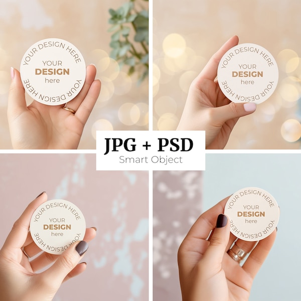 Sticker mockup round sticker template pack decal sticker mock up, Die cut round sticker envelope gift tag mockup PSD template