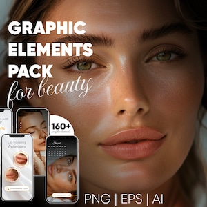 160+ Beauty Instagram Story, Post Stickers | Calendar | Gold elements | Overlays | Decorative elements | Digital Download Clipart PNG