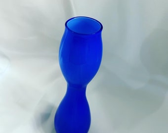 MCM Cobalt Blue Curvy Bud Vase