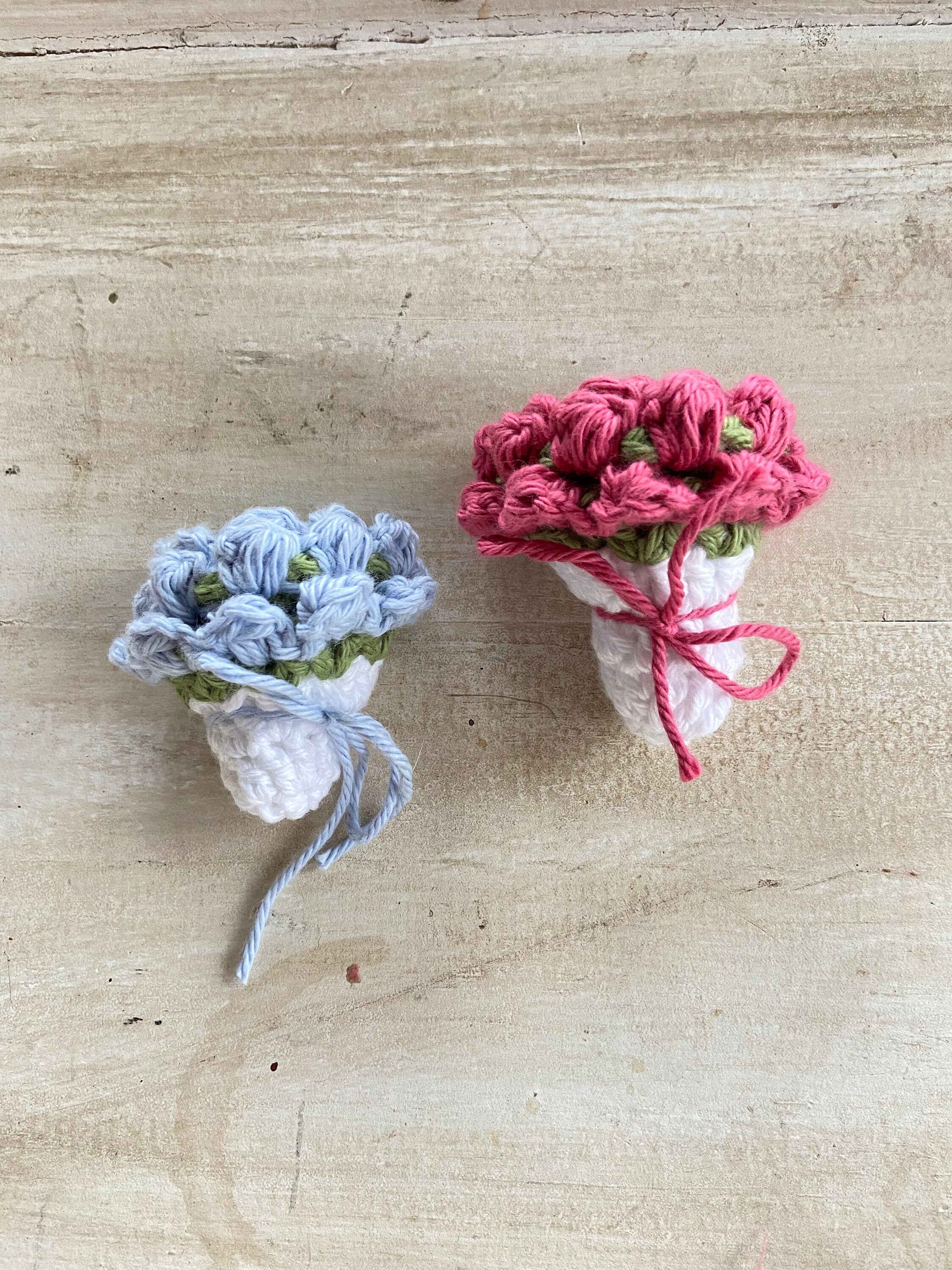 Crochet Coaster Flower Bouquets, Large and Small Etsy