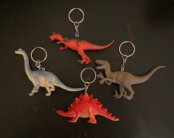 Plastic Dinosaur Toy Keychain