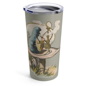 Vintage Alice in Wonderland Print  20oz Tumbler, Drinkware, Tea Party Gift, Retro Beverage Container, Mad Hatter Fan Cup