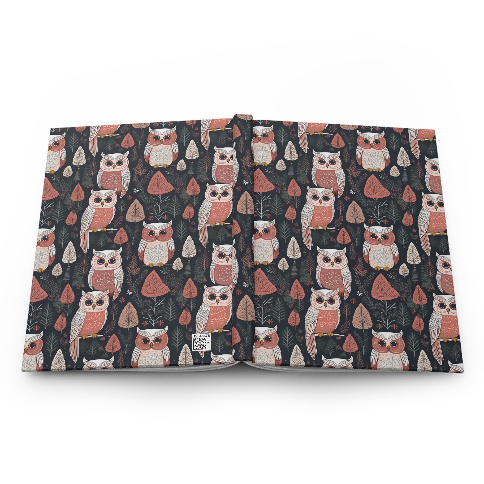 Vintage Owl Print Journal: Retro Lined Notebook