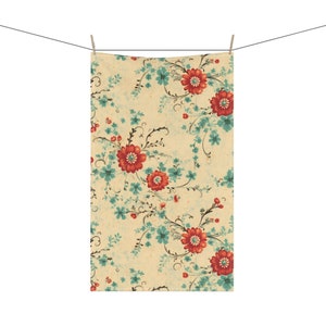 Vintage-Inspired Tea Towel - Vintage Kitchen Decor in Cotton or Polyester, Rustic Home Decor, Retro Kitchen Accessories