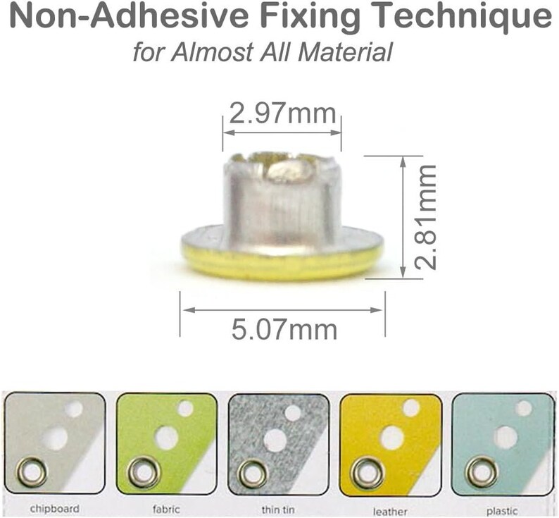 84 PCS 3mm/1/8 Quicklet Eyeletsscrapbooking DIY Album Paper Craft