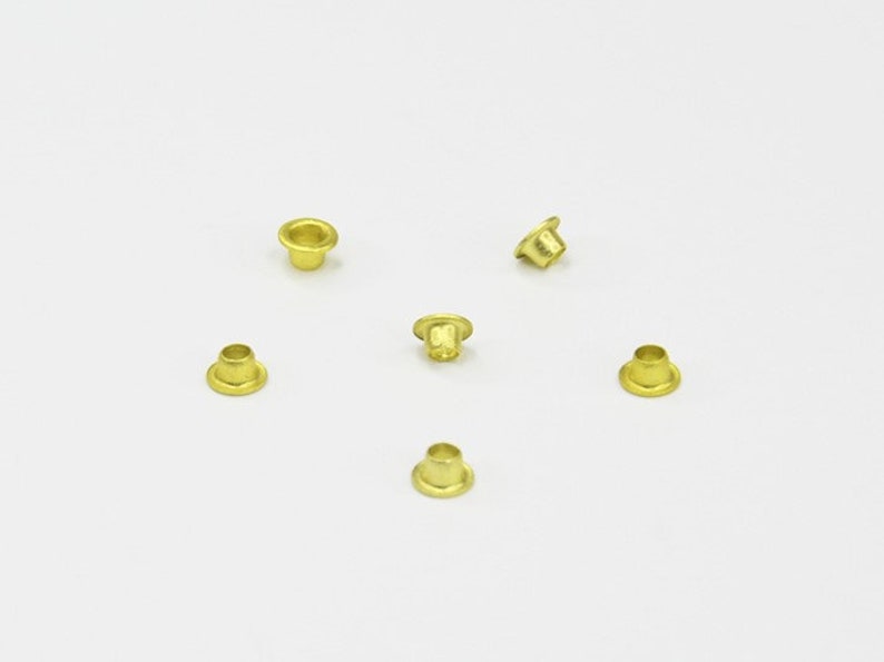 3mm Gold Eyelets 200 PCS 1/8 Small Grommets for Scrapbooking, Cards, Arts & Crafts, DIY Album, Clothing, Luggage, Wedding, Birthday image 3