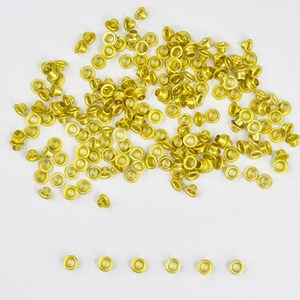 3mm Gold Eyelets 200 PCS 1/8 Small Grommets for Scrapbooking, Cards, Arts & Crafts, DIY Album, Clothing, Luggage, Wedding, Birthday image 9