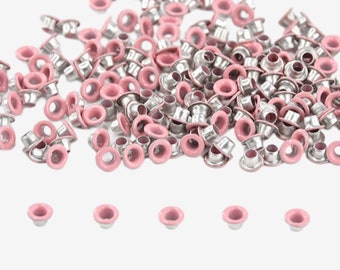 3mm Light Red Eyelets (200 PCS) - 1/8" Small Grommets for Scrapbooking, Cards, Arts & Crafts, DIY Album, Clothing, Luggage,Wedding,Birthday