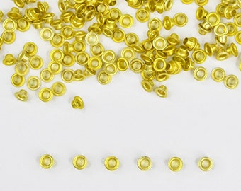 3mm Gold Eyelets (200 PCS) - 1/8" Small Grommets for Scrapbooking, Cards, Arts & Crafts, DIY Album, Clothing, Luggage, Wedding, Birthday