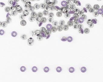 3mm Purple Eyelets (200 PCS) - 1/8" Small Grommets for Scrapbooking, Cards, Arts & Crafts, DIY Album, Clothing, Luggage, Wedding, Birthday