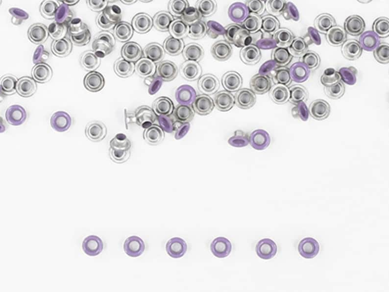 3mm Purple Eyelets 200 PCS 1/8 Small Grommets for Scrapbooking, Cards, Arts & Crafts, DIY Album, Clothing, Luggage, Wedding, Birthday image 1