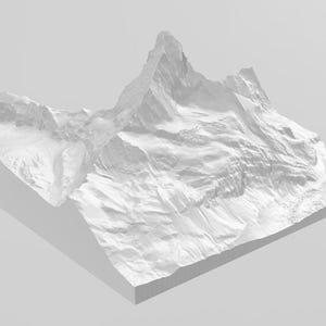 Modèle 3D du Cervin | Fichier STL pour fraisage CNC et impression 3D | Carte 3D du Cervin