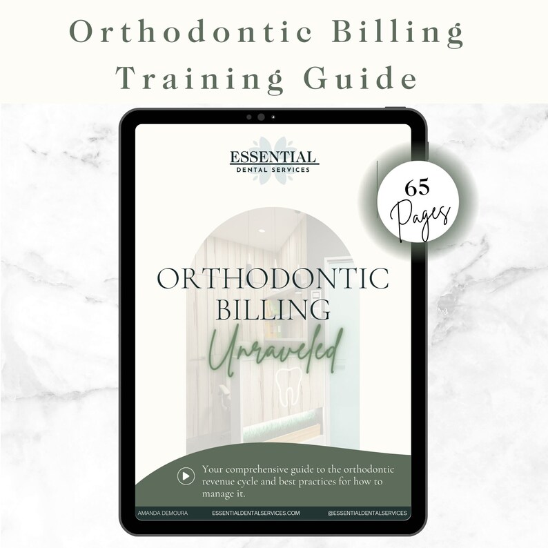 Orthodontic Billing Training Guide Etsy