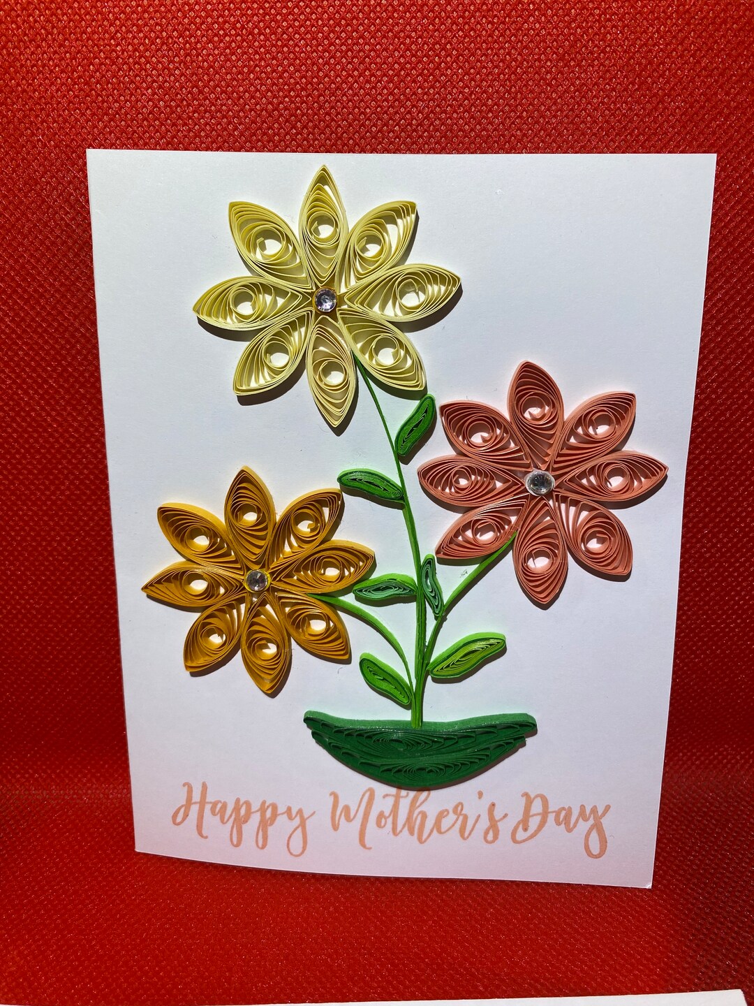 Quilled Mothers Day Card Etsy
