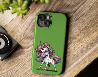 Angry Unicorn Green Tough Case