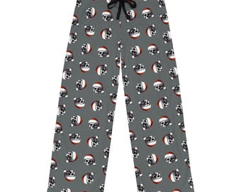 Graf Greyskull **Limited Edition** Graue Nikolaus Totenkopf Pyjama-Hose - Festliche Halloween Nachtwäsche, Halloween Nachtwäsche