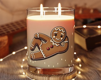 Duftkerze, Weihnachtskerze Lebkuchenmann, witzige Lebkuchenmann-Kerze, festliche Wohnkultur, Winterkerze, Weihnachtsgeschenkidee, Weihnachten