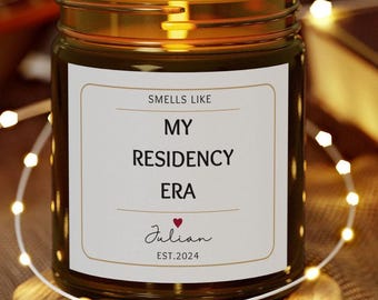 Custom In My Residency Era Candle,Matched for Residency,Match Day Gift,Medical School Graduation,Med School,Resident Doctor,Med Student gift