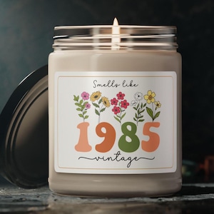 Personalized 40th Birthday candle,Chapter 40 candle,40th candle,40th Birthday Gift,40th Birthday Flower,40th birthday present Gift For Women