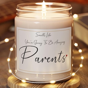 Personalized New Parent Soy Candle: Pregnancy Gift, Baby Shower