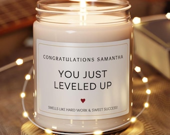 Personalized Job Promotion Candle: Funny Coworker Gift