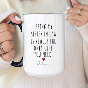 Sister in law personalized mug,Sister in law gift, Sister in law mug,Sister in law wedding gift,Funny sis in law coffee Mug,Best Sis in law