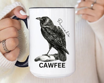 Personalized Raven Mug: Gothic Bird Lover Gift
