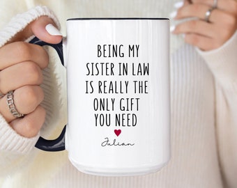 Personalized Sister In Law Mug: Funny Coffee Gift