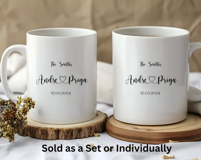 Mr and Mrs Mug,Personalized Mr Mrs Wedding Mug,Custom Wedding Gift,Bride and Groom Mug,Custom Gift for Bride ,Bridal Shower Gift,Anniversary