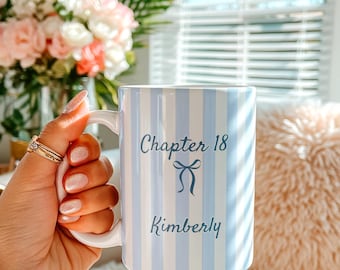 Custom 18th birthday mug for her, born in 2008 mug, Personalized birthday mug, eighteenth era cup name, chapter 18 mug,18th gift for her
