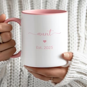 Pregnancy Announcement Aunt and Uncle Mug Set, New Aunt Gift, New Uncle Gift, Promoted to Aunt, Pregnancy Revel Gift Aunt Uncle, Aunt Mug