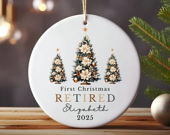Personalized Retirement Ornament, First Christmas Retired Ornament