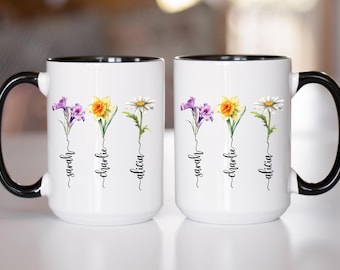 Custom Birth Flower Mug: Personalized Plant Lover Gift